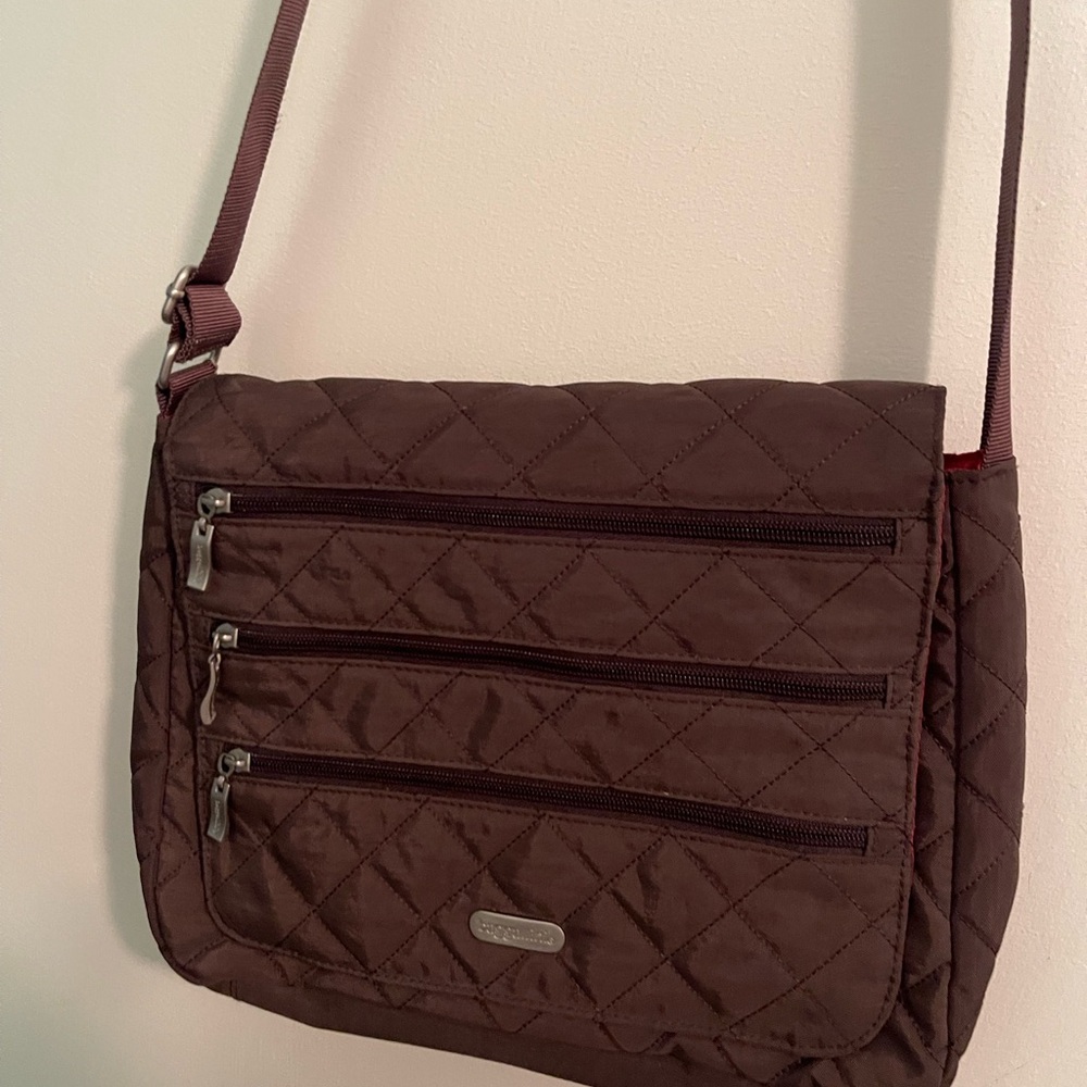 Baggallini Quilted Crossbody Bag - Brown